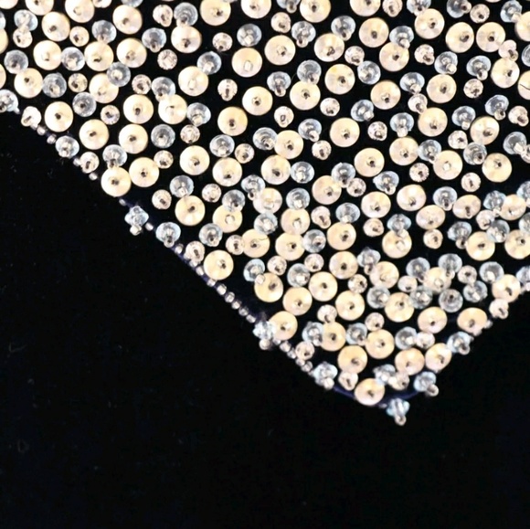 NAEEM KHAN Beaded Halter Long Gown Dress 4 Silk - Picture 7 of 8